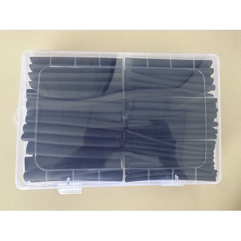 Extra long 90mm heat shrink tubing kit, 3:1 shrink ratio, adhesive strips, 180 pieces, 7 sizes, for electrical insulation and wire connectors, user-friendly design (1/5)