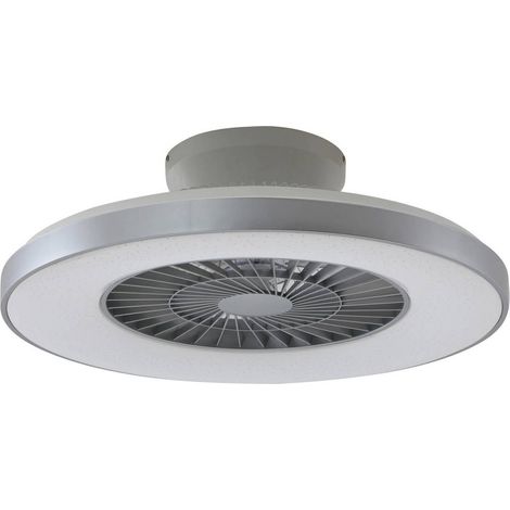 Lindby Ventilador de techo con lámpara 'Paavo' en Gris Plástico