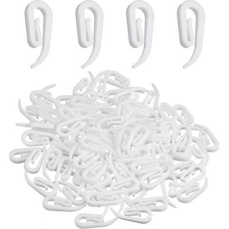 100 cloud hooks, universal fixing clips for bathroom/door curtains/curtains, 100 per pack, beautiful and durable, preferred choice. (1/5)