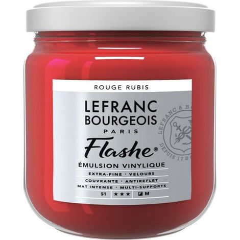 Peinture vinylique - Flashe - Rouge rubis - 388 - Lefranc Bourgeois - 400ml