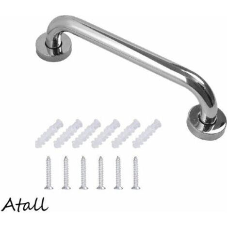 Barre D'Appui En Inox Murale Robuste Poignée De Baignoire Salle Bain WC Sécurité Grab Bar pour Handicapés Personnes Agées Enfants(30cm