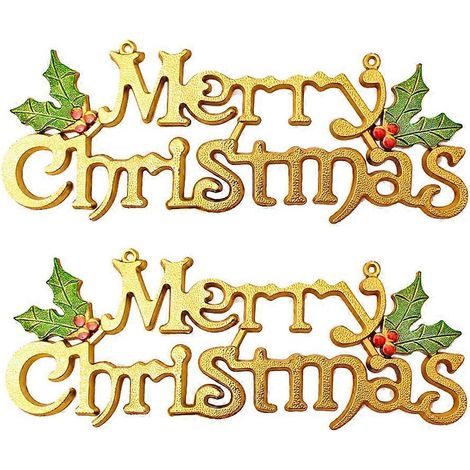 Weihnachts-Hängedekorationen, Girlanden und goldene Glitzerornamente, 2er-Set. (1/5)