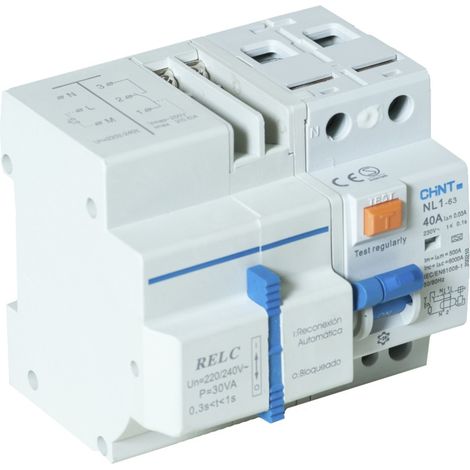 Interruptor diferencial  - CHINT Modelo: NL1-4-40-300A