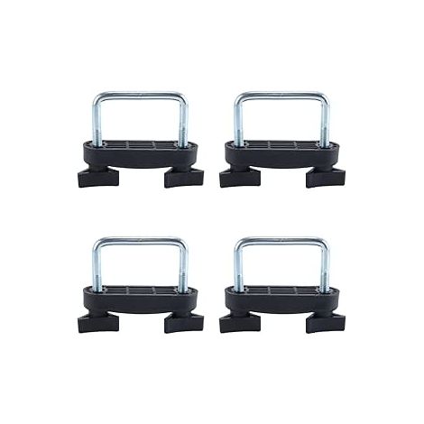 supports de fixation pour toit de voiture avec fixations en U pour coffre de toit, adaptés aux barres de toit (6 cm)