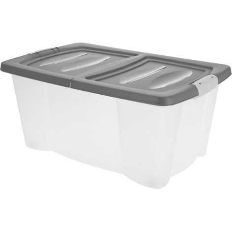 Kunststoffbox auf Rollen, mit Deckel, 45 L