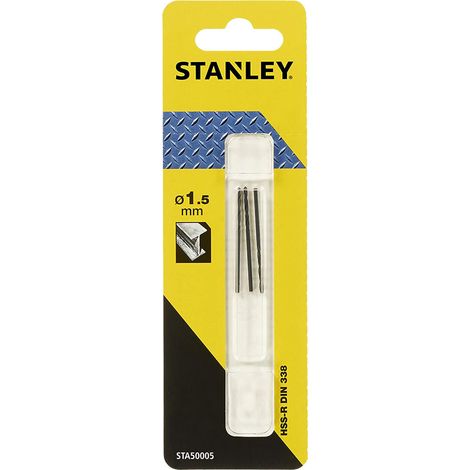 PUNTA PER METALLO HSS-R mm 1,5 - 3 pezzi - STANLEY