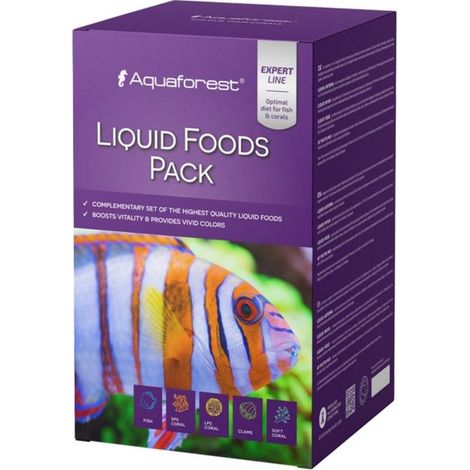 Aquaforest Liquid Food Pack 4x250ml - kit di alimenti liquidi per acquari marini