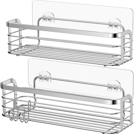 Serviteur de Douche Acier Inoxydable Lot de 2 (1/5)