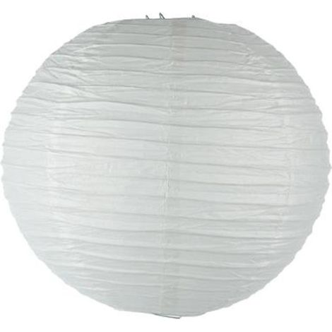 Atmosphera – Lanterne boule en papier 35cm – Blanc – Décoration élégante pour événements – Montage facile sur broche (1/2)