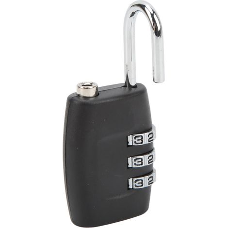 Cadenas antivol à combinaison 3 chiffres en acier inoxydable, homologué TSA, pour bagages, valises et armoires de voyage.