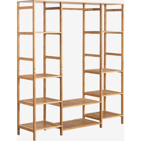 Armario Abierto con Estanterías en Madera de Bambú Krauford SKLUM (1/5)