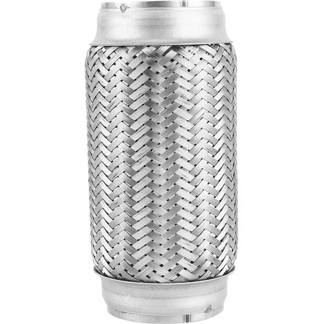 Soufflet d'échappement universel à souder 76 x 200 mm, tube ondulé en acier inoxydable, accessoire automobile (1/5)