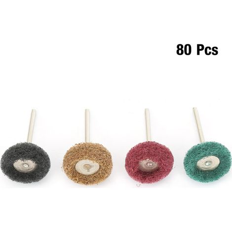 Lot de 80 Disques Abrasifs 25mm Brosses de Nettoyage Tampons de Polissage Kit Finition (1/5)