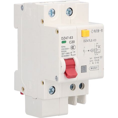 Disjoncteur 1P 20A Mini Interrupteur Automatique Protection Surcharge Court-Circuit pour Installation Domestique (1/5)