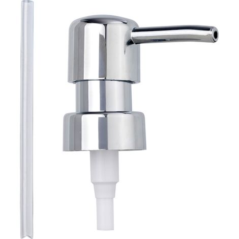 WENKO Ersatzpumpkopf Chrom Rund Kopf Ø 28 mm Seifen Spender Ersatzkopf Dosierer