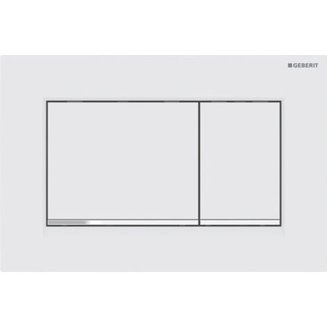 Sigma30 Plaque de déclenchement double touche, Blanc mat/chrome (115.883.JT.1)