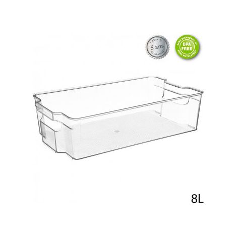 Organizador de plástico para contenedor de refrigerador de 8 litros