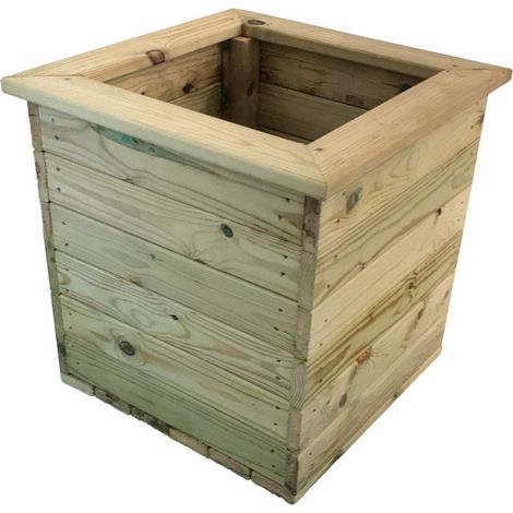 Multi Pack of 3 - Deluxe Square Planter - Timber - L47 x W47 x H46 cm - Fully Assembled