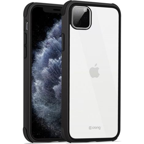 Cover trasparente Crong Trace per iPhone 11 Pro (Nero/Nero) (1/2)
