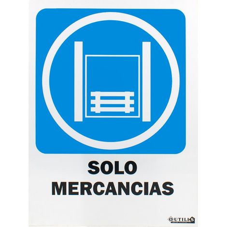 Panneau « Marchandises uniquement » 40x30, PVC haute qualité et résistant, intérieur et extérieur - MARQUE