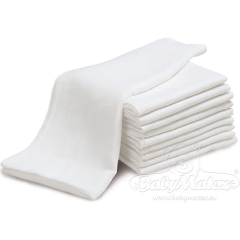 Pañales de tela - 20 unidades, 70x80 cm, blancos