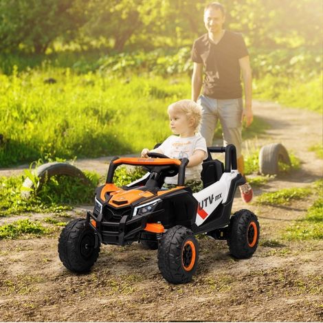 Voiture électrique enfant 12V télécommande orange HAVRYA (1/3)