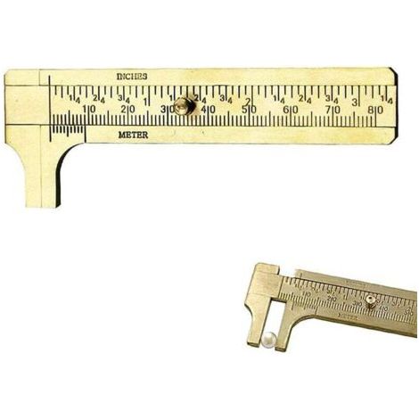 Pied a Coulisse,Mini Pied à Coulisse,Pied à Coulisse en Laiton,Pied à Coulisse à Double Échelle,pour Précision Mesures Extérieur,80mm