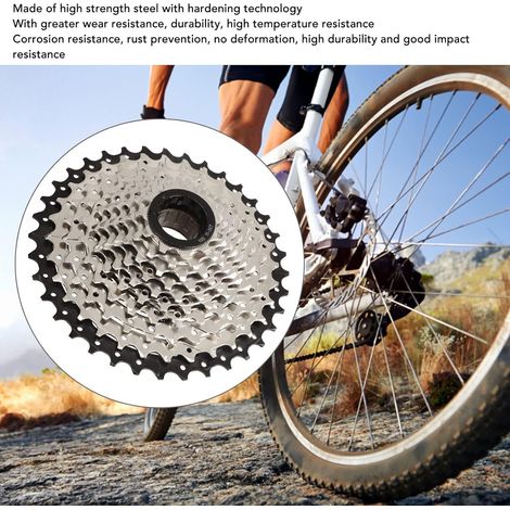 Roue Libre De Vélo, 10 Vitesses 11-36T à Visser sur la Roue Libre en Acier Haute Résistance Volant De Vitesse De Vélo, Roue Libre Multiple à 10 Vitesses pour Le Remplacement du Vélo (1/4)