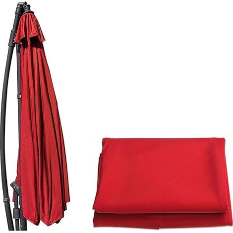 Parasol de rechange 6 baleines (2 m/2,7 m/3 m) Parasol de rechange, tissu de rechange pour parasol (Big Red, support de parapluie non inclus). (1/3)