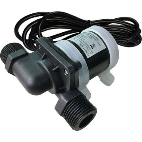 Mini Pompe à Eau DC 12V -40 ℃- 100℃ Pompe à Eau de Circulation à Débit, Circulateur Eau Chaude Sanitaire Sans Balai (1/4)