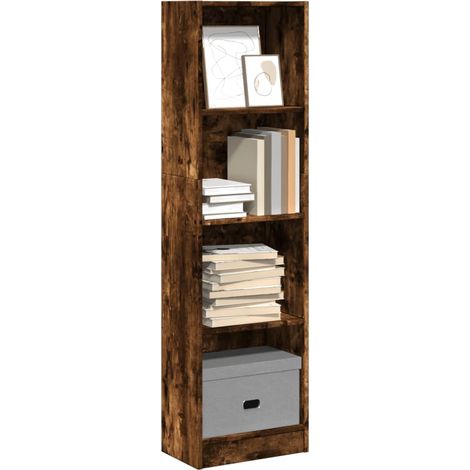 Bücherregal Räuchereiche 40x24x143 cm Holzwerkstoff