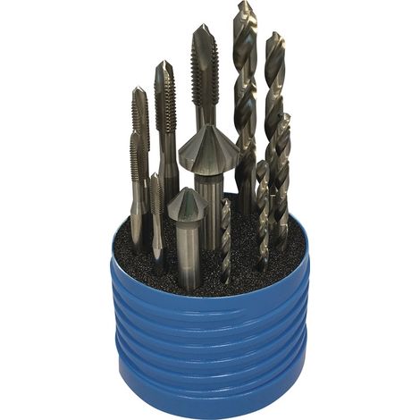 TECWERK Gewinde-Komplett-Set 12tlg.3 in 1 Multibox TECWERK