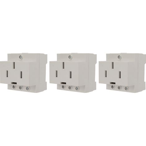 Minuterie de prise électrique, matériau ignifugé, capacité de surcharge élevée, installation facile, prise électrique 440 V CA 30-425 V (3 pièces) (1/5)