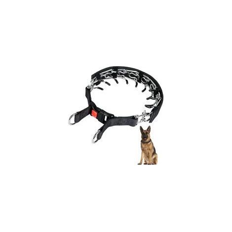 Collier de dressage pour chien à griffes, collier étrangleur pour chien avec boucle à pression, collier de chien sans traction pour chiens de race moyenne et grande (L) (1/5)