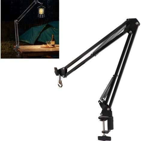 Support de lanterne de camping pliable à angle réglable, poteau de suspension portable en alliage d'aluminium pour lampe de pique-nique en extérieur et en intérieur,DUBUNS (1/4)