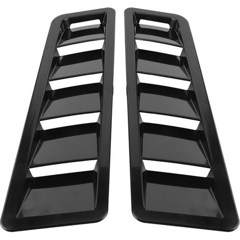 Garniture de ventilation de capot, 2 pièces, universelle, en plastique ABS, pour capot de voiture, panneau d'admission d'air (1/5)