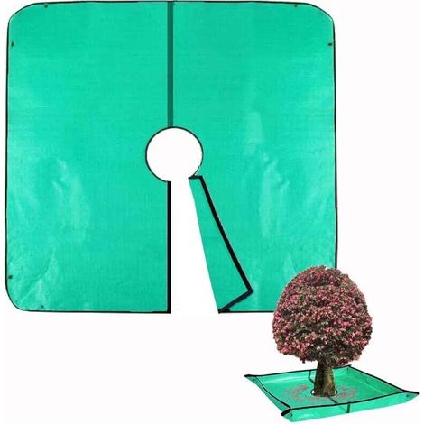 [JAMAIS UTILISÉ]Telo per potatura paesaggistica, 200 x 200 cm, con foro da 30 cm, occhielli angolari, può essere fissato attorno ad alberi e arbusti.