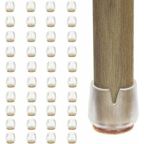 Patin Silicone - Diamètre 17 à 21 mm - Pour Pieds de Chaise et Mobilier - Protection Sol Parquet Carrelage - Lot de 40 (1/5)