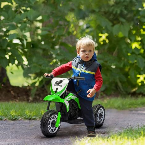 Moto électrique pour enfants,3 km/h,effets sonores,pour 18 à 36 mois,vert (1/5)
