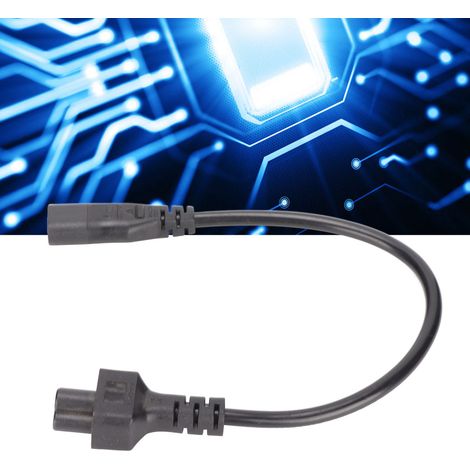 Câble d'alimentation IEC320 C8 vers C5, adaptateur mâle C8 femelle C5 pour chargeurs d'ordinateur portable 3 broches 100‑250V