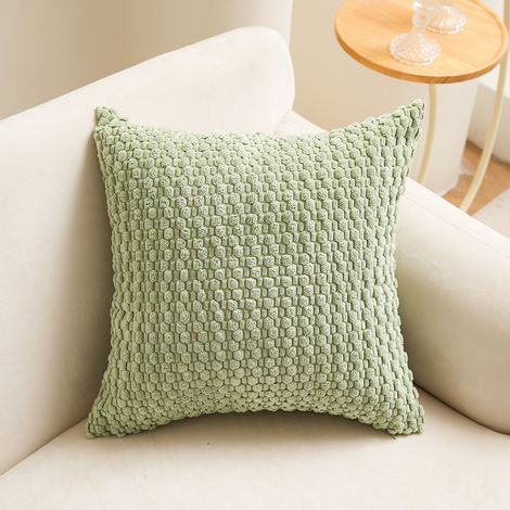 Popular Bubble Corduroy Throw Pillow Cover for Living Room and Sofas (Core Not Included) -- Matcha Green -- 4545cm