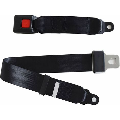 Ceinture De Sécurité 2 Points - Sangle Réglable Universelle Pour Voiture Bus Scolaire Camion - Noir - 2 Pièces