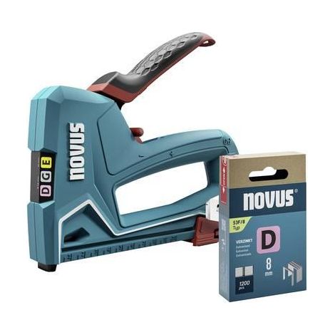 Novus J-51 Grapadora manual ergonómica con pico alargado
