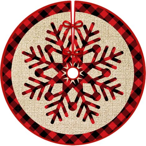 Tappeto natalizio in ROSSO con motivo FIOCCO DI NEVE