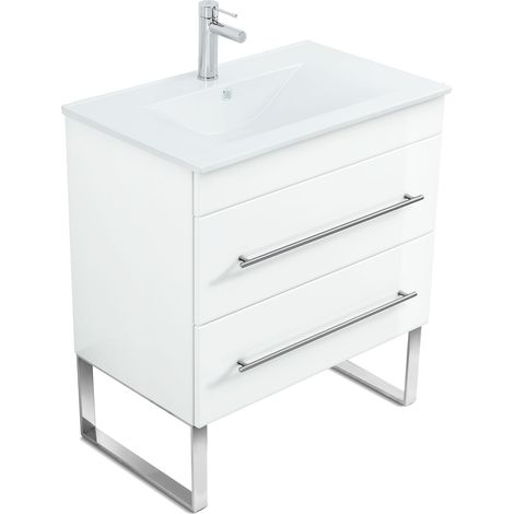 Stand Badmöbel Casa Infinity 750 SoftClose weiss hochglanz (1/5)