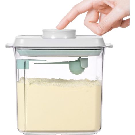 Distributeur de lait en poudre de 1700 ml, boîte de stockage de lait en poudre avec cuillère, boite hermetique alimentaire, récipient de lait en poudre portable scellé et étanche, facile à utiliser (1/5)