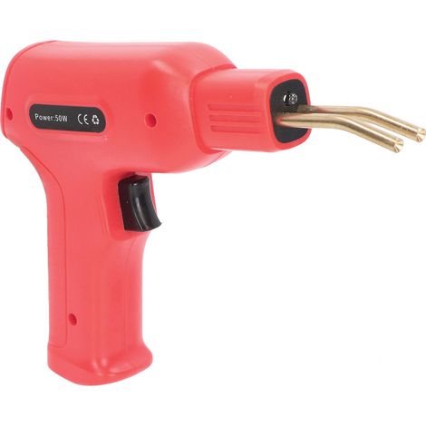 50-W-Kunststoffschweißgerät-Set für die Reparatur von Autostoßstangen, Autoschweißgerät mit 4 verschiedenen roten Schweißnägeln, EU-Stecker 220–240 V (1/5)