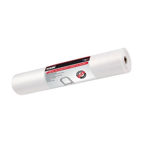 Ocai – Bâche de protection polyéthylène 2 x 50 m – Épaisseur 3/100e – Pour couloirs et escaliers – Surface 100 m²