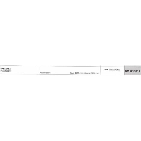 PROGREEN Cortacésped PG5540SBQ cable acelerador 1135 mm cable funda 1026 mm