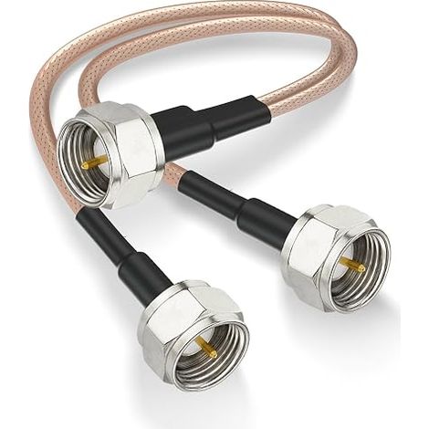 RG179 15cm Male to Dual Male Splitter Cable 75 Ohms (1/5)